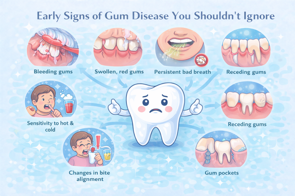 early signs of gum disease