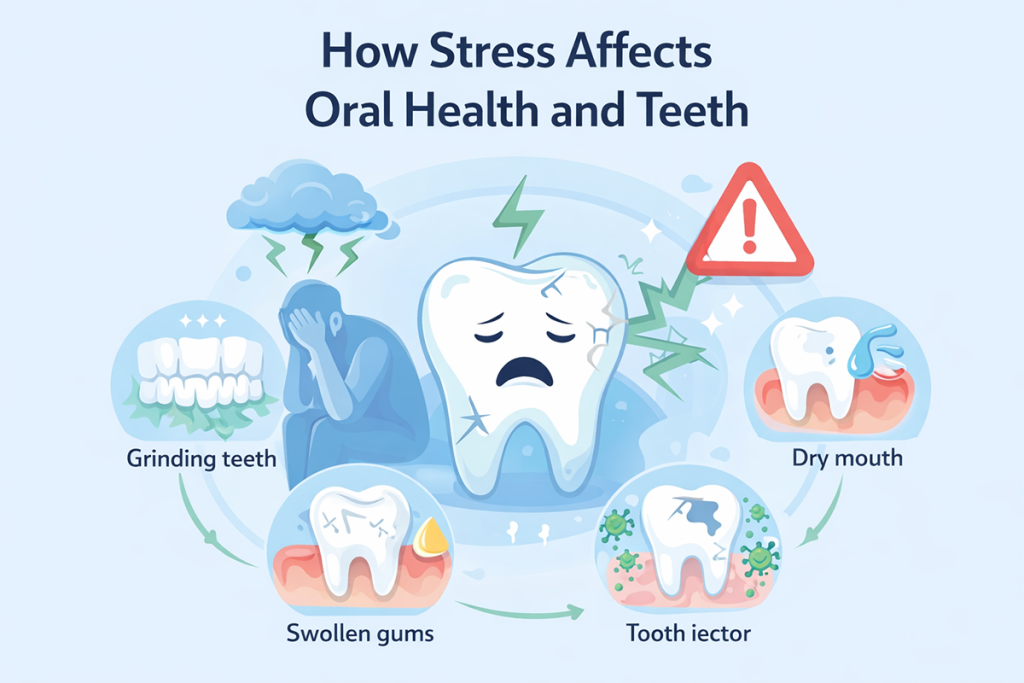 how stress affects oral health