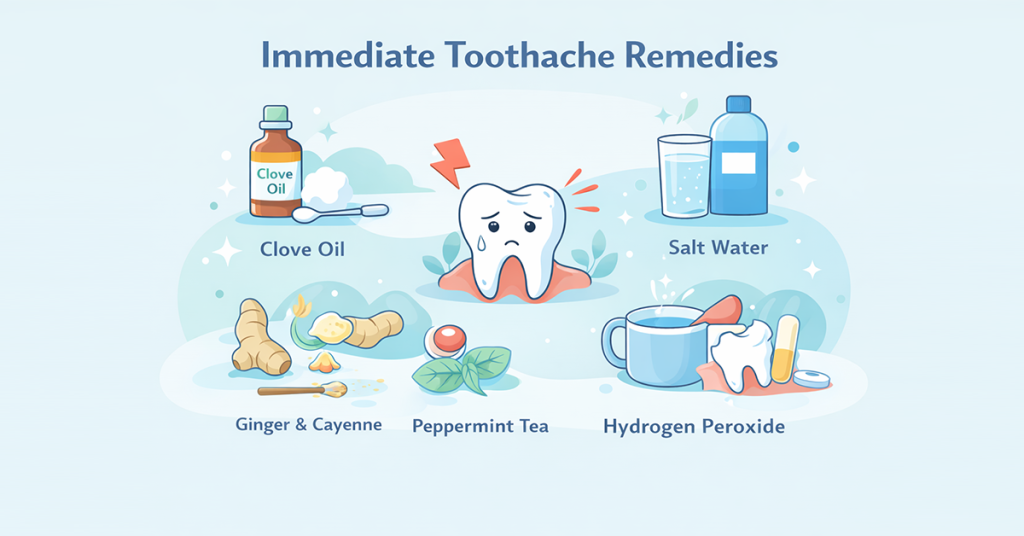 Immediate toothache remedies for temporary pain relief