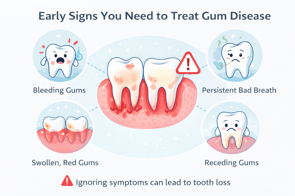 early signs of gum disease