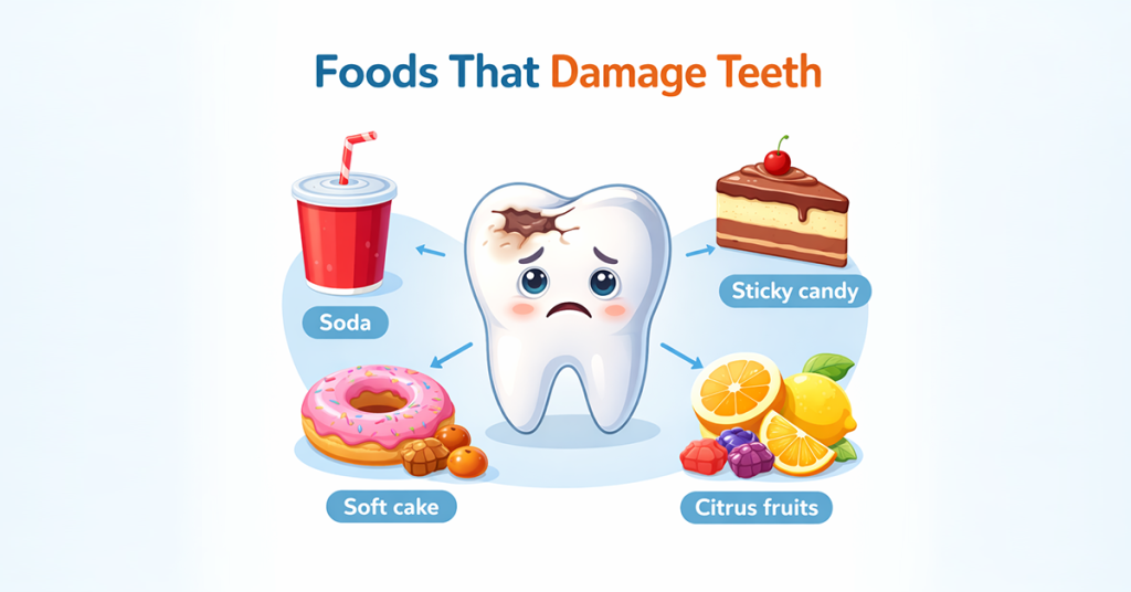 foods that damage teeth