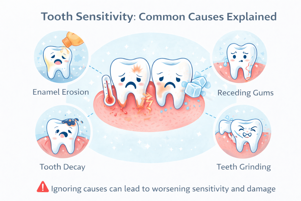 tooth sensitivity causes